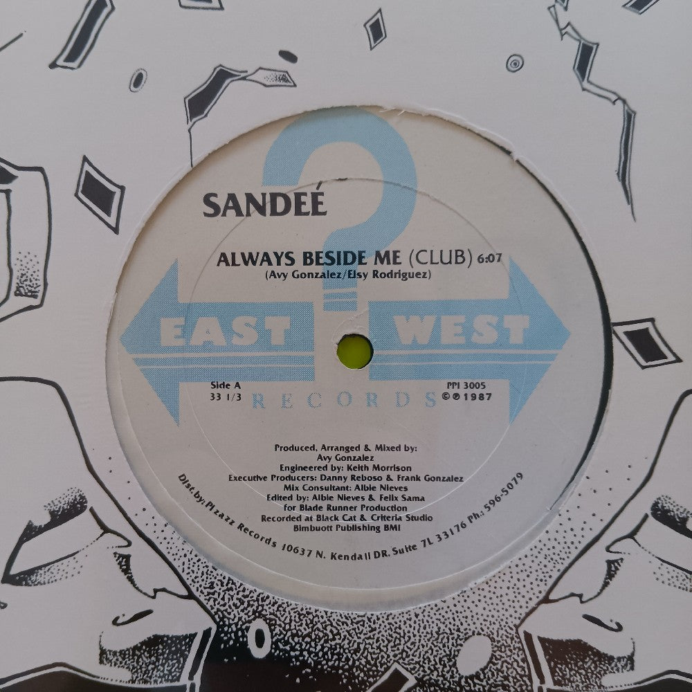 Sandee - Always Beside Me 12" - 1987 - PPI 3005 - New - Sealed - Vinyl