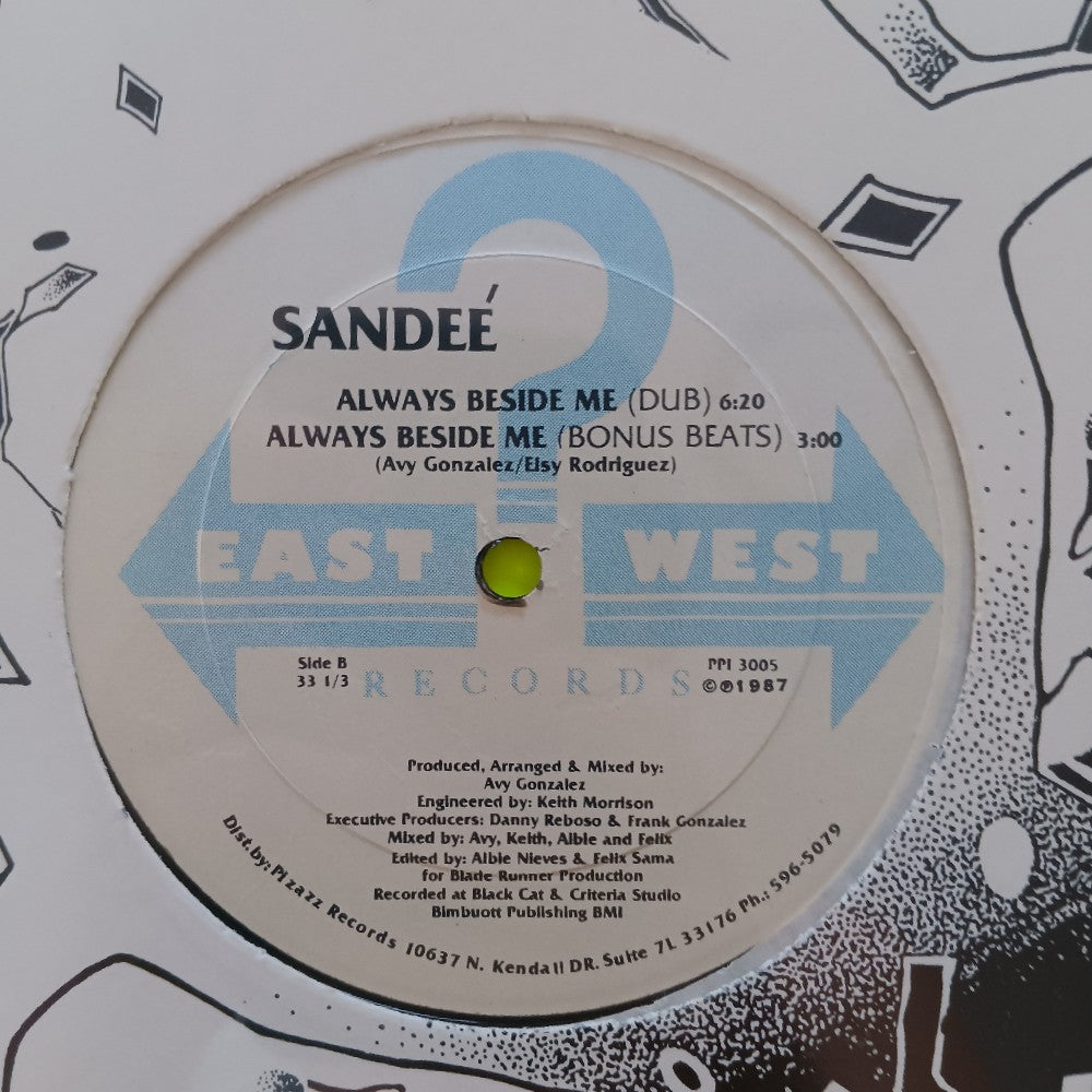 Sandee - Always Beside Me 12" - 1987 - PPI 3005 - New - Sealed - Vinyl