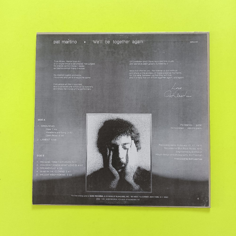 Pat Martino - We'll Be Together Again - 1976 - MR 5090 - Used - EX - Vinyl