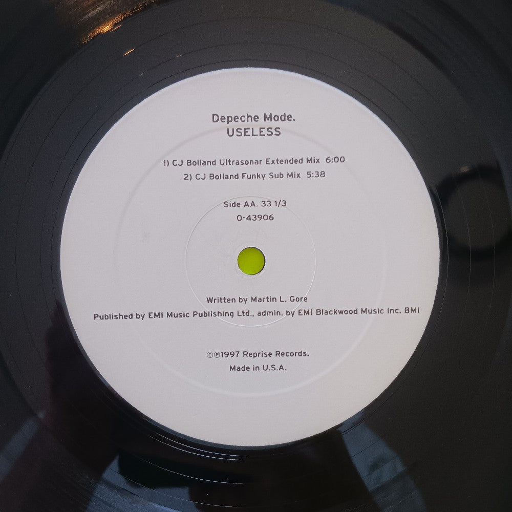 Depeche Mode - Home / Useless 12" PROMO - 1997 - 0-43906 - Used - VG++ - Vinyl