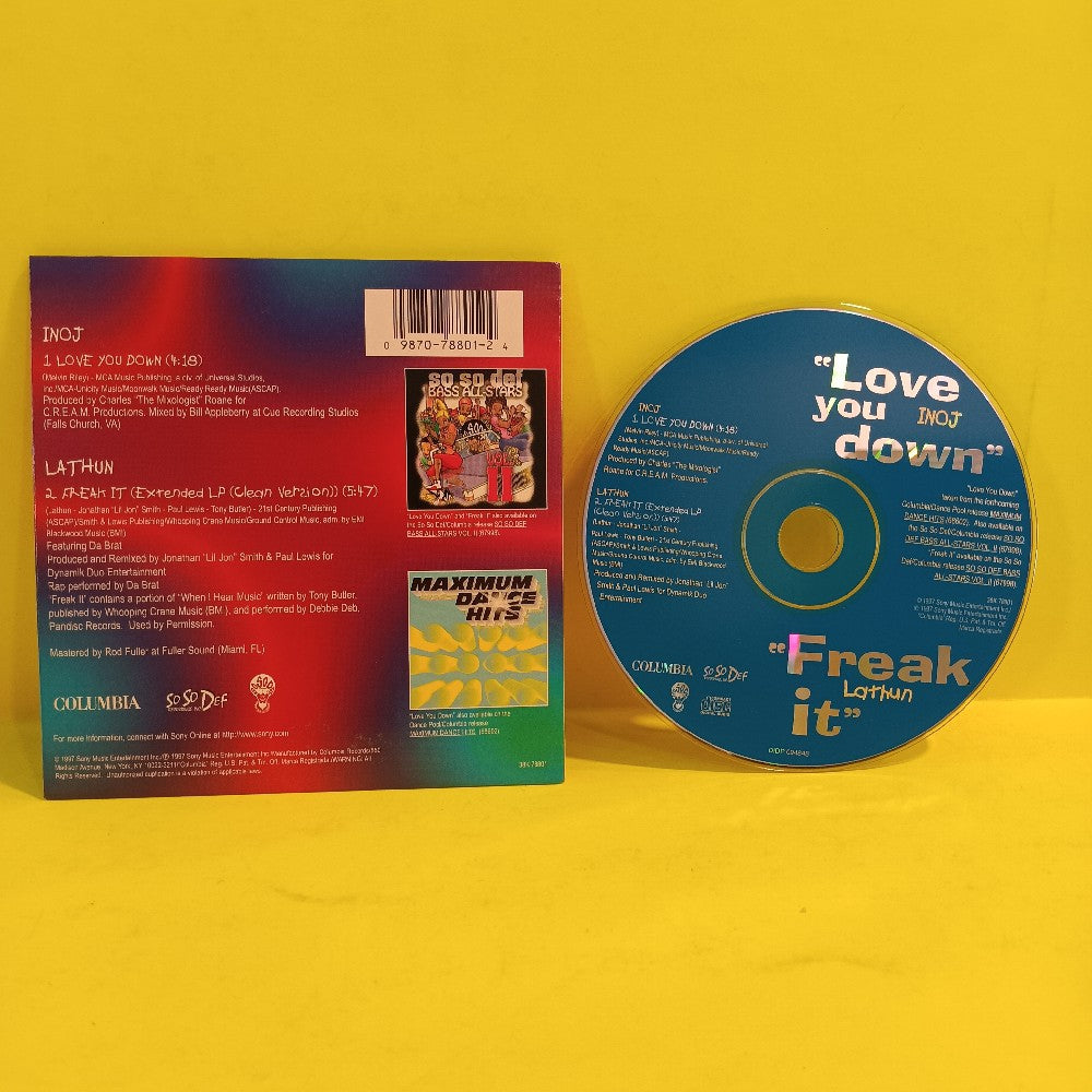 Inoj / Lathun - Love You Down / Freak It - 1997 - 38K 78801 - Used - EX - CDs