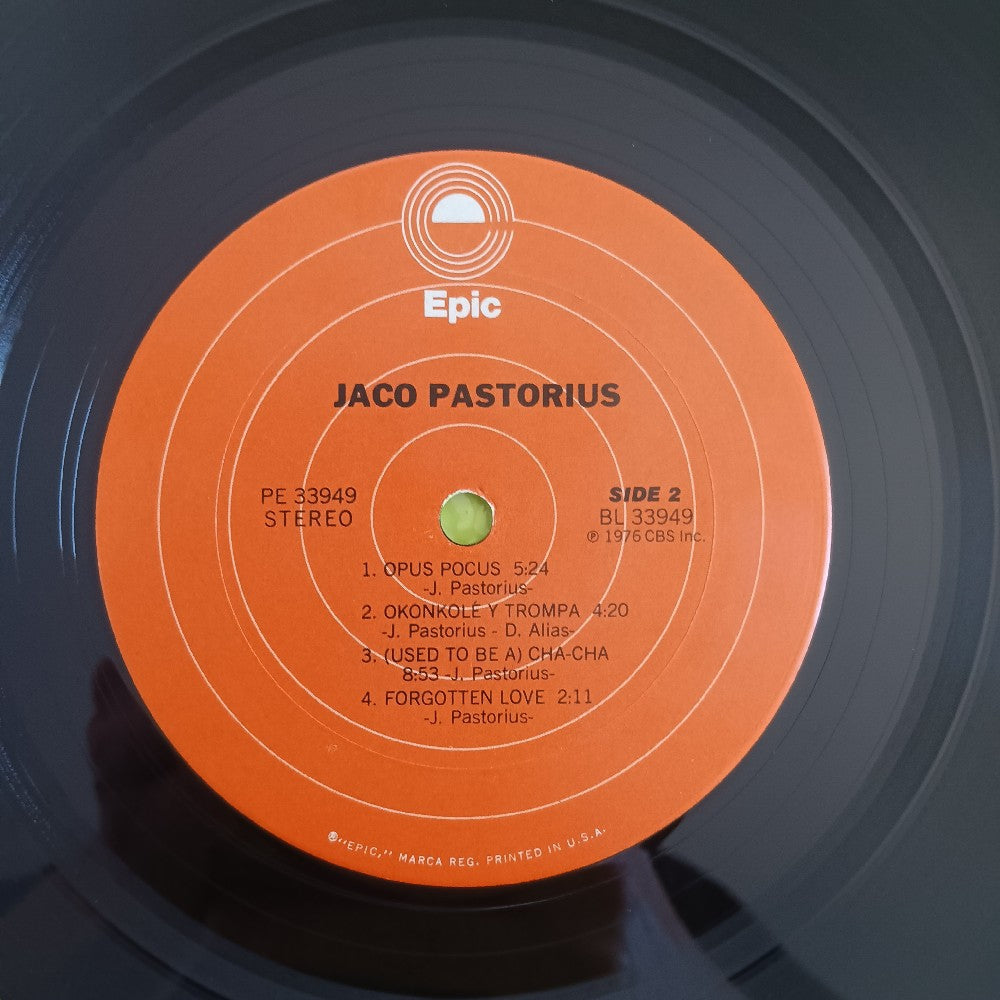Jacob Pastorius - Jaco Pastorius Self Titled PROMO - 1976 - PE 33949 - Used - VG+ - Vinyl