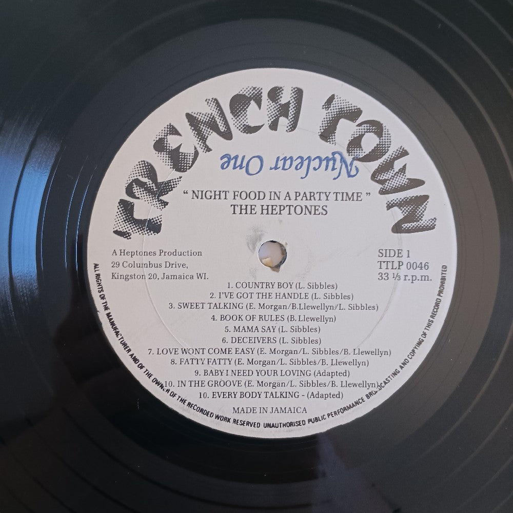 The Heptones - Nightfood Ina Party Time JAMAICA - TTLP0046 - Used - VG+ - Vinyl