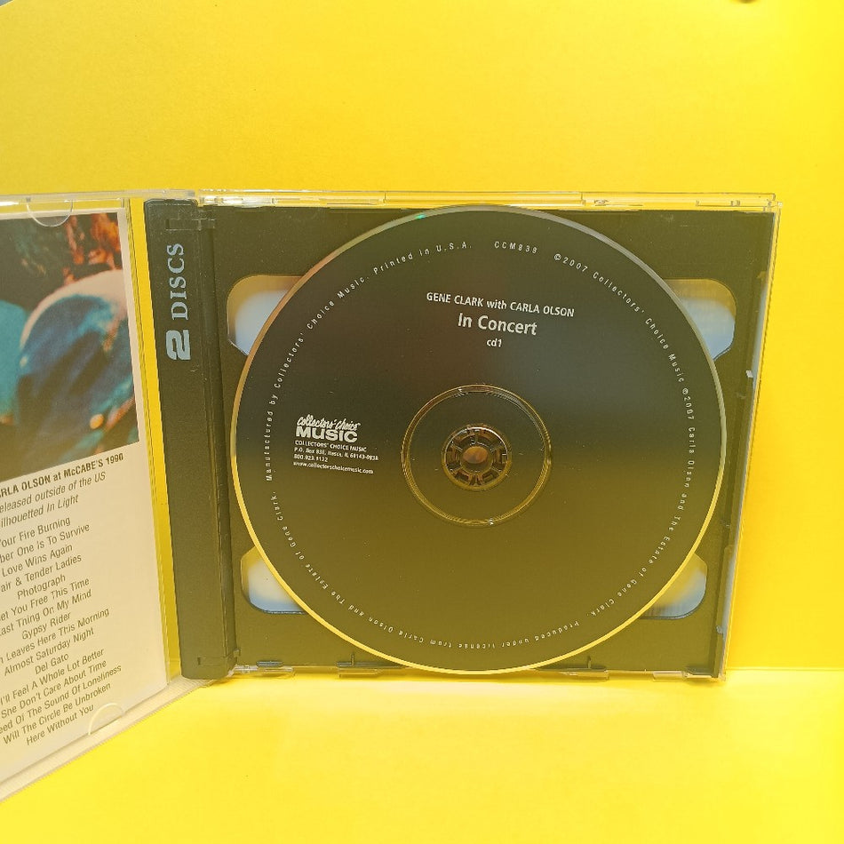 Gene Clark With Carla Olson - In Concert 2CD - 2007 - CCM-839 - Used - VG++ - CDs
