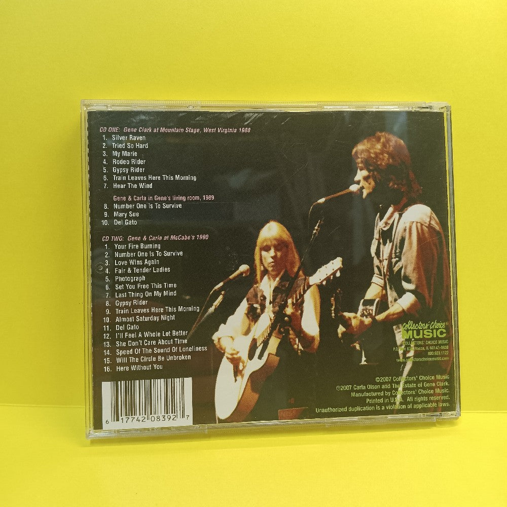 Gene Clark With Carla Olson - In Concert 2CD - 2007 - CCM-839 - Used - VG++ - CDs