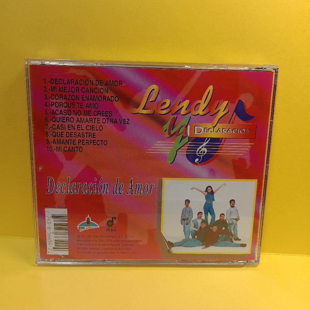Lendy Y La Declaracion - Declaracion De Amor - 1997 - H2 7243 8 56654 2 4 - Used - EX - CDs
