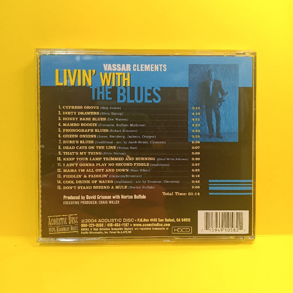 Vassar Clements - Livin' With The Blues - 2004 - ACD 58 - Used - NM - CDs