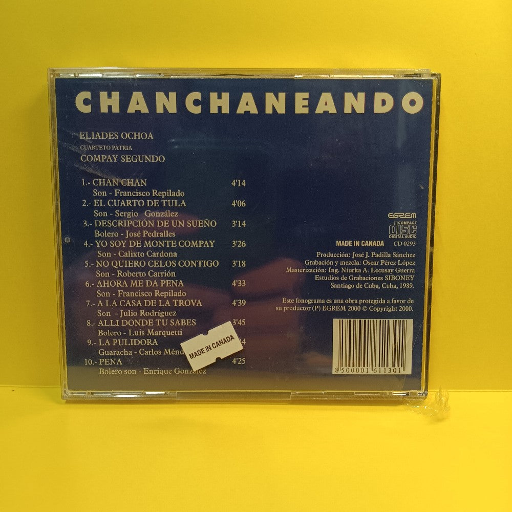 Eliades Ochoa Y El Cuarteto Patria Compay Segundo - Chanchaneando - 2000 - CD 0293 - New - Sealed - CDs