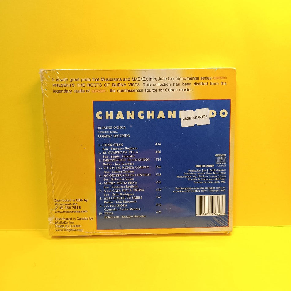 Eliades Ochoa Y El Cuarteto Patria, Compay Segundo - Chanchaneando - 2000 - CD 0293 - New - Sealed - CDs