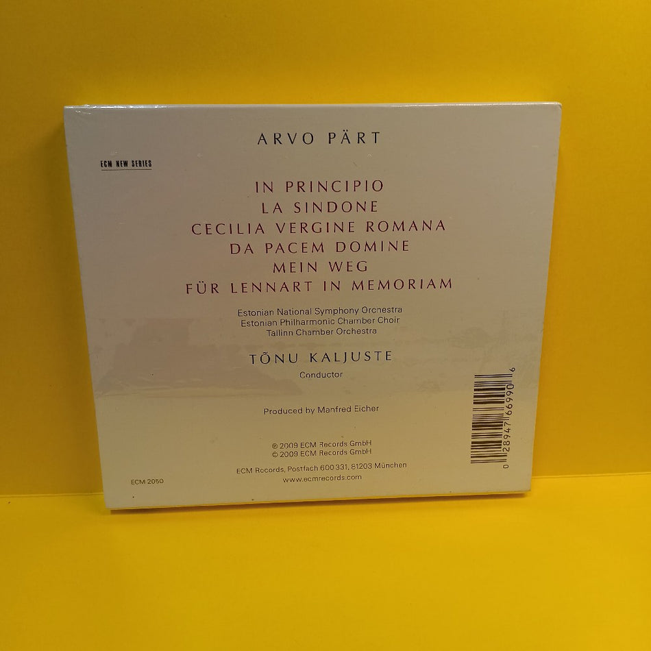 Arvo Pärt - In Principio - 2009 - ECM New Series 2050 - New - Sealed - CDs