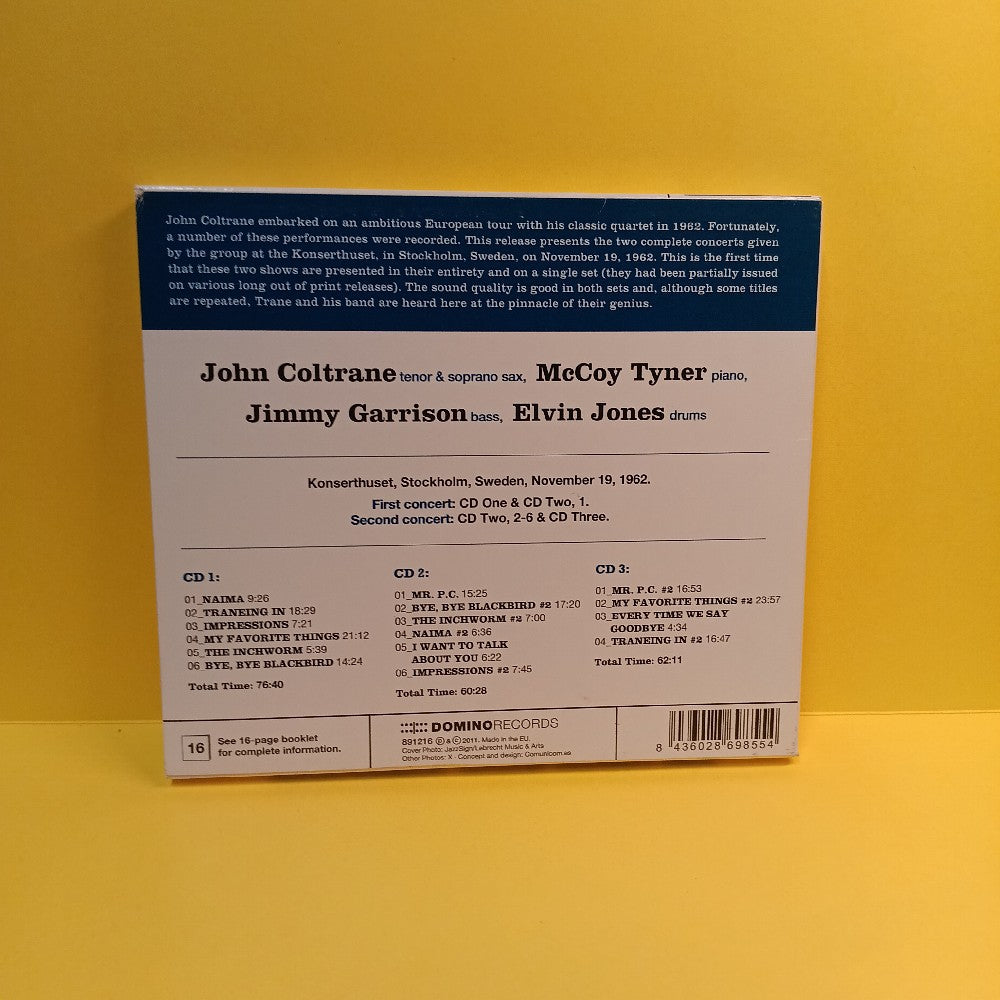 John Coltrane Quartet - The Complete Nov 1962 Stockholm Concerts 3CD Box - 2011 - 891216 - Used - EX - CDs