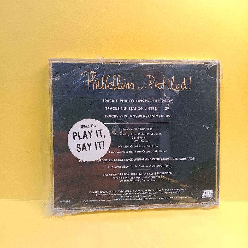 Phil Collins  - ... Profiled ! Promo Interview - 1990 - PR 3092-2 - New - Sealed - CDs