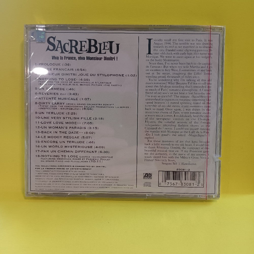 Dimitri From Paris - Sacrebleu - 1998 - 83081-2 - New - Sealed - CDs