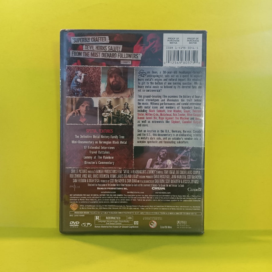 Various - Metal: A Headbanger's Journey - 2005 - 80575 - New - Sealed - DVDs & Blu-Rays