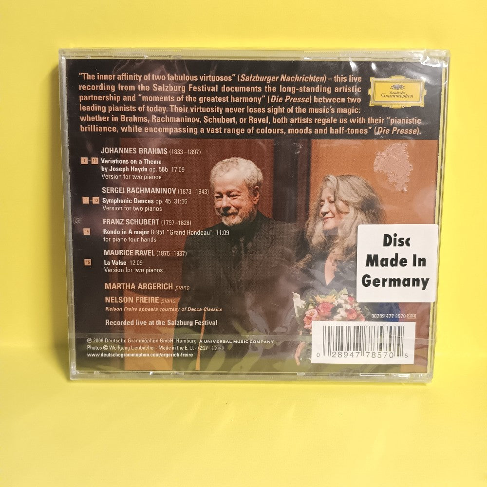 Martha Argerich Nelson Freire - Salzburg - 2009 - 477 8570 - New - Sealed - CDs