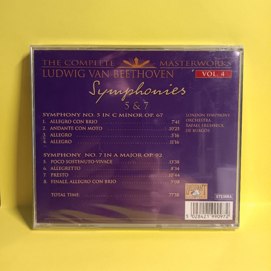 Ludwig Van Beethoven - Complete Masterworks Vol. 4 Symph 5&7 - 2002 - 99097 - New - Sealed - CDs