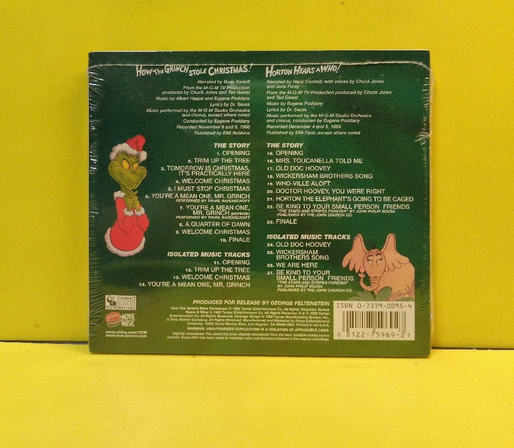 Dr. Seuss - Dr. Seuss' How The Grinch Stole Christmas! & Horton Hears A Who! - 1999 - R2 75969 - New - Sealed - CDs