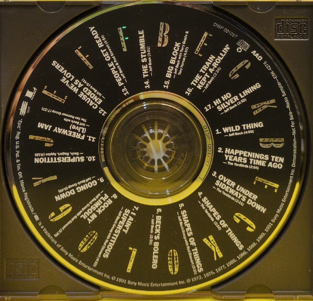 Jeff Beck - Beckology: The Sampler - 1991 - ESK 4275 - Used - EX - CDs - Promo