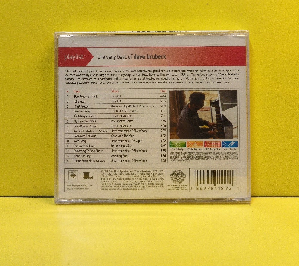 Dave Brubeck - Playlist: The Very Best Of Dave Brubeck - 2011 - 88697 84157 2 - New - Sealed - CDs