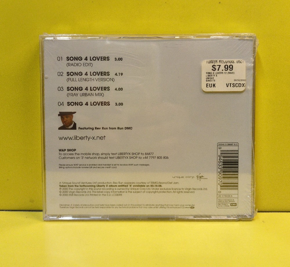 Liberty X Featuring Rev Run - Song 4 Lovers - 2006 - VTSCDX 8 - New - Sealed - CDs - UK Import