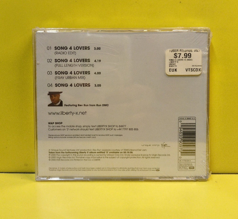 Liberty X Featuring Rev Run - Song 4 Lovers - 2006 - VTSCDX 8 - New - Sealed - CDs - UK Import
