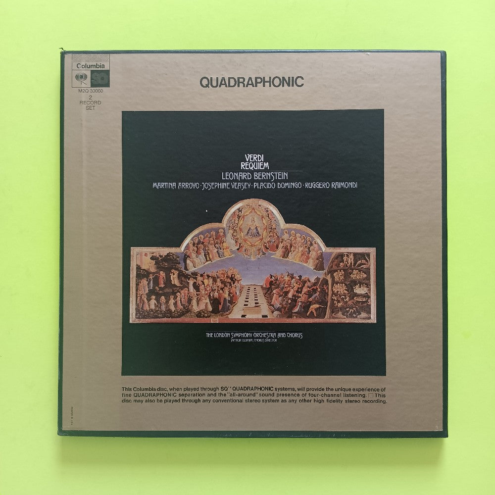 Leonard Bernstein  - Verdi: Reqiuem 2LP Box Set QUAD - 1972 - M2Q 30060 - Used - VG++ - Vinyl