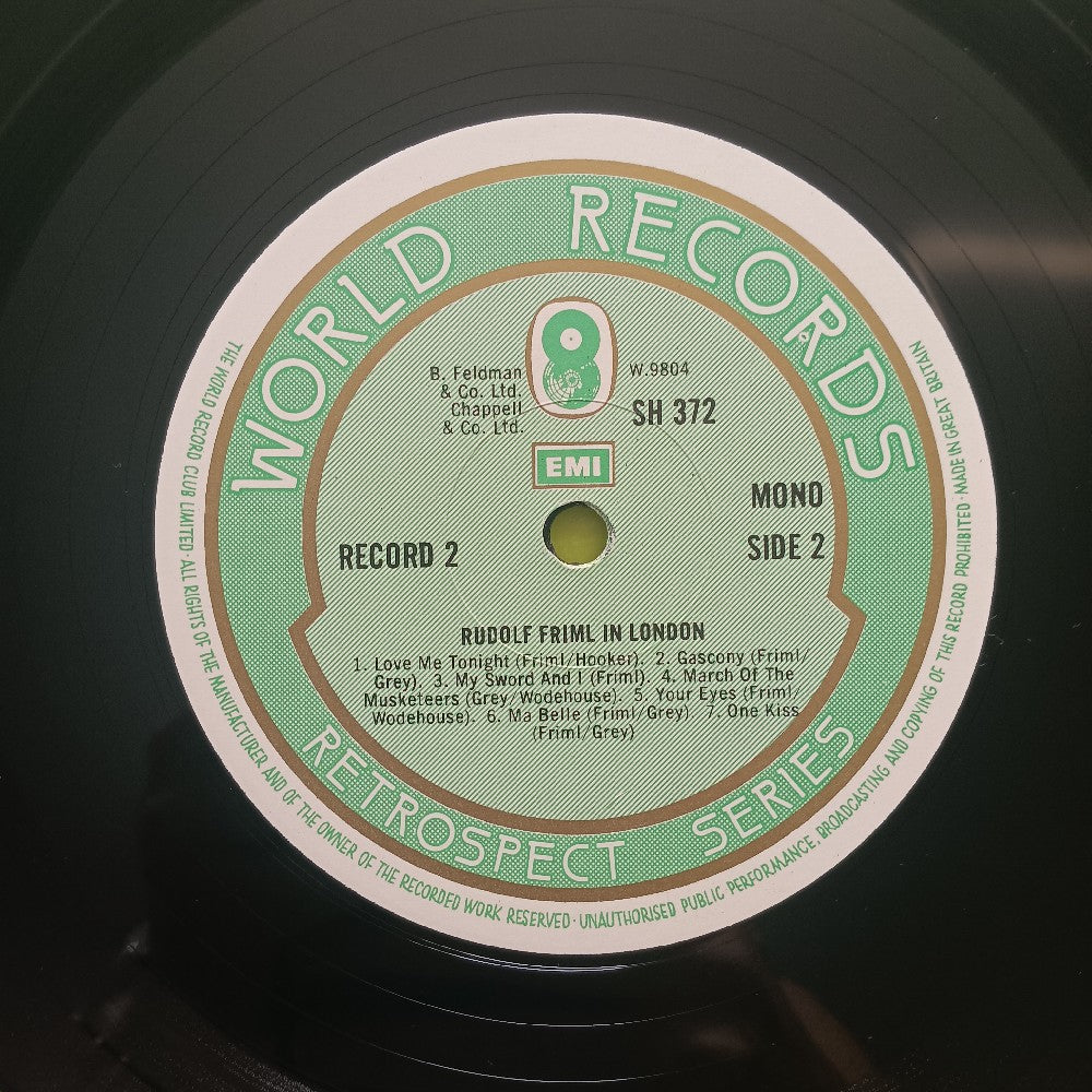 Rudolf Friml - Rudolf Friml In London 2LP UK - SHB37 - Used - VG++ - Vinyl