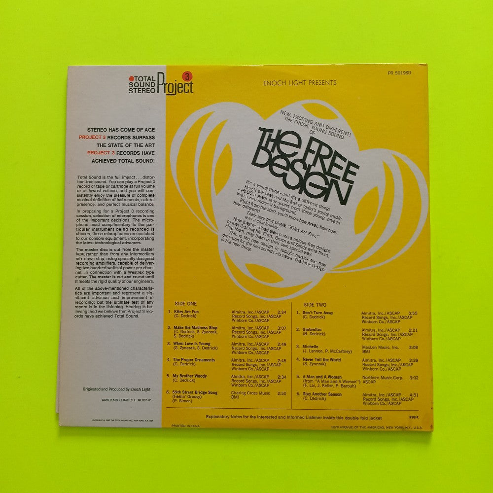 The Free Design - Kites Are Fun QUAD - PR 5019QD - Used - VG++ - Vinyl