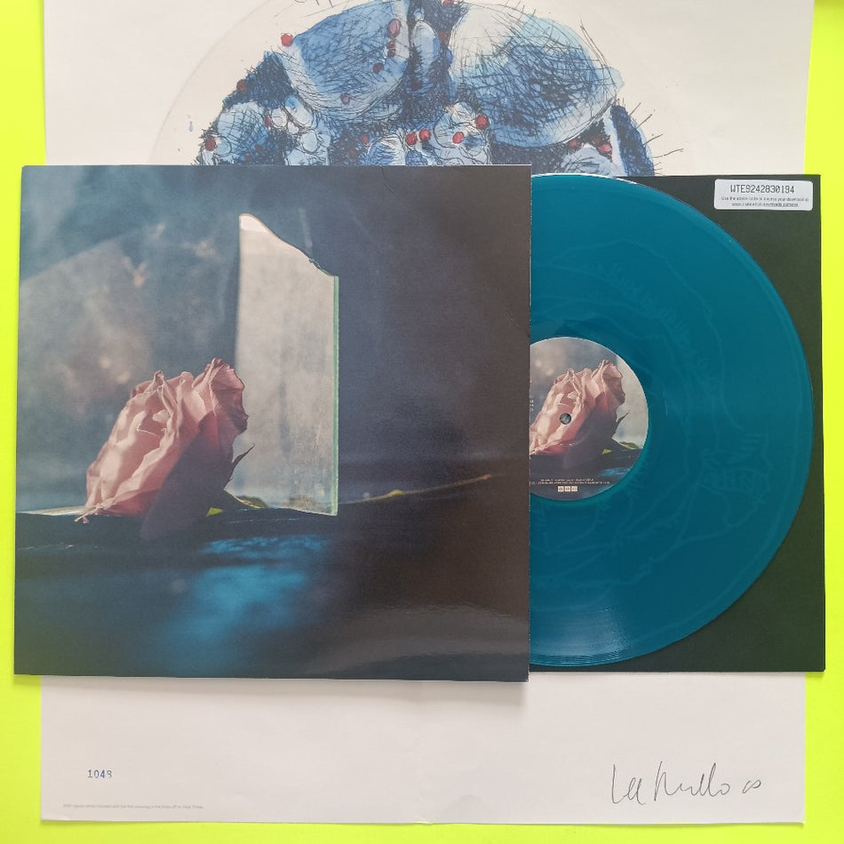Lee Ranaldo - In Virus Times TURQUOISE ETCHED SIGNED POSTER - 2021 - STUMM471 - Used - EX - Vinyl