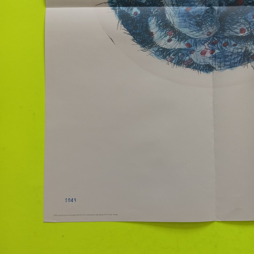 Lee Ranaldo - In Virus Times TURQUOISE ETCHED SIGNED POSTER - 2021 - STUMM471 - Used - EX - Vinyl