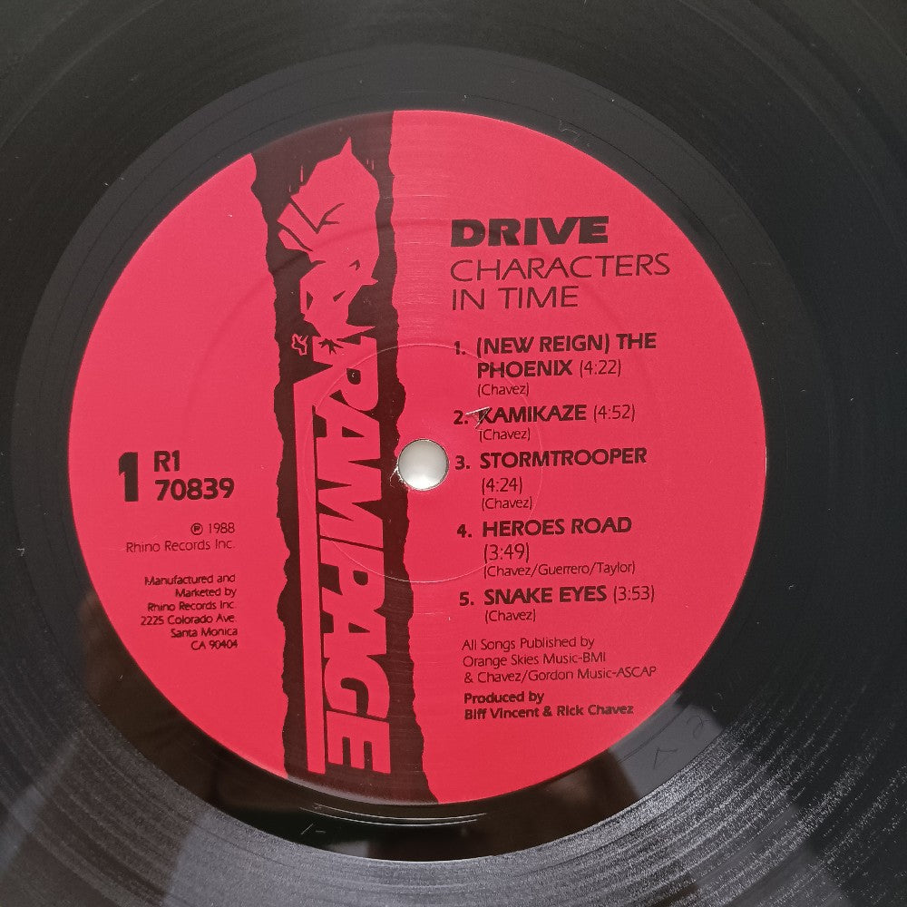 Drive - Characters In Time - 1988 - R1 70839 - Used - VG++ - Vinyl