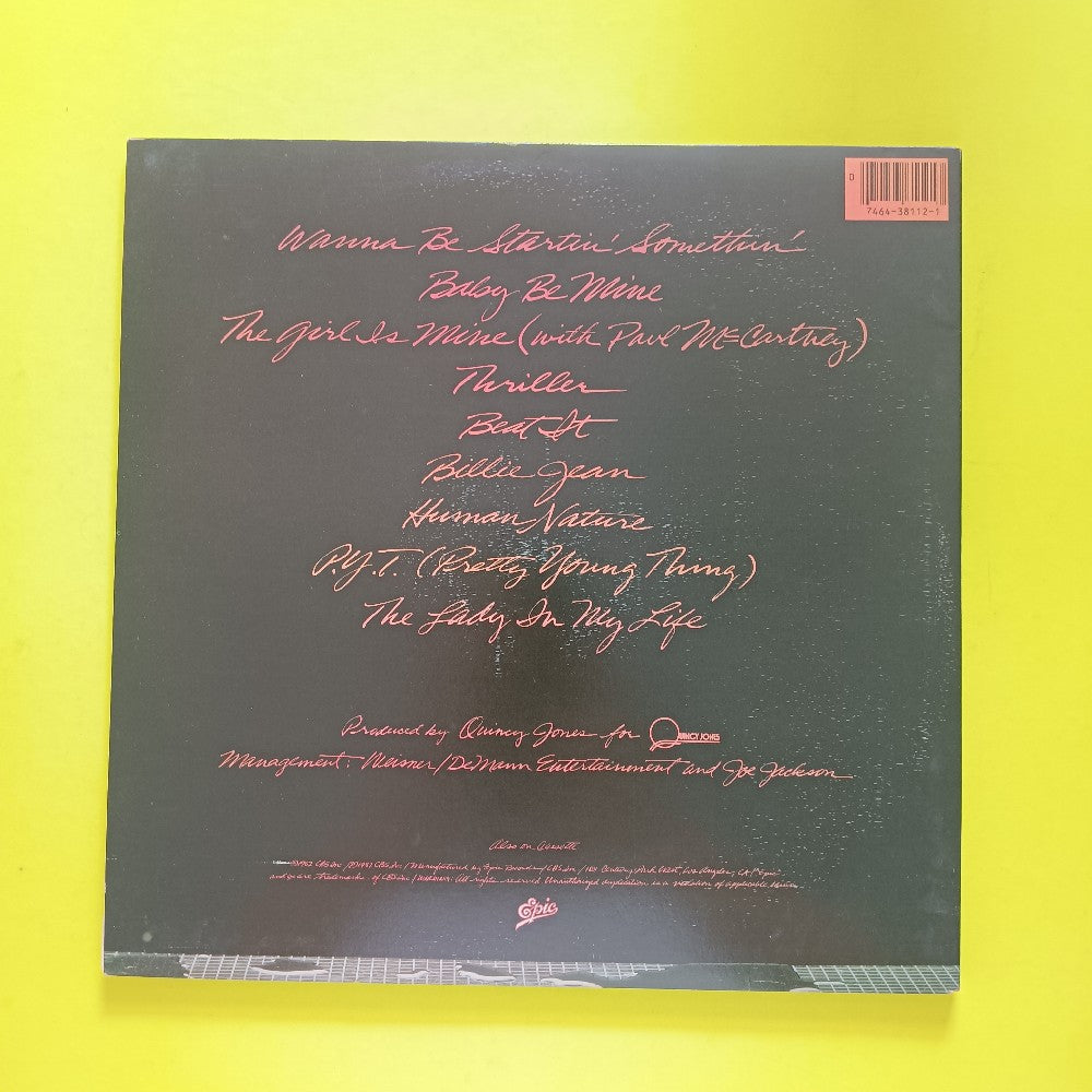 Michael Jackson - Thriller OG NO CO-PROD CREDIT - 1982 - QE 38112 - Used - VG++ - Vinyl