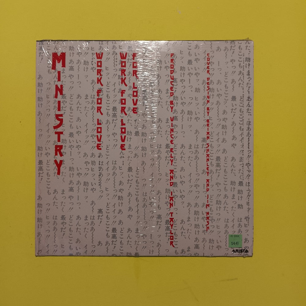 Ministry - Work For Love 12" SHRINK - 1983 - CP 726 - Used - VG++ - Vinyl