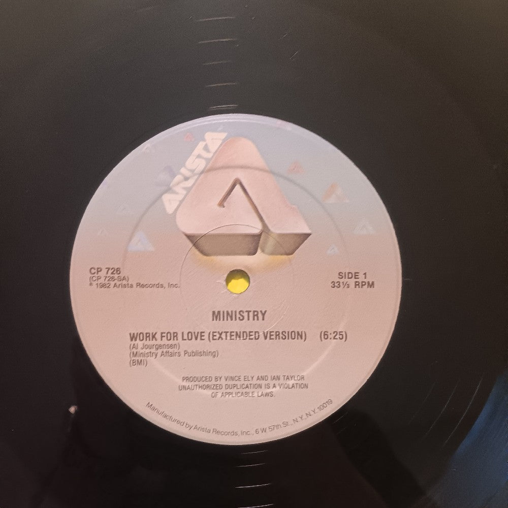 Ministry - Work For Love 12" SHRINK - 1983 - CP 726 - Used - VG++ - Vinyl