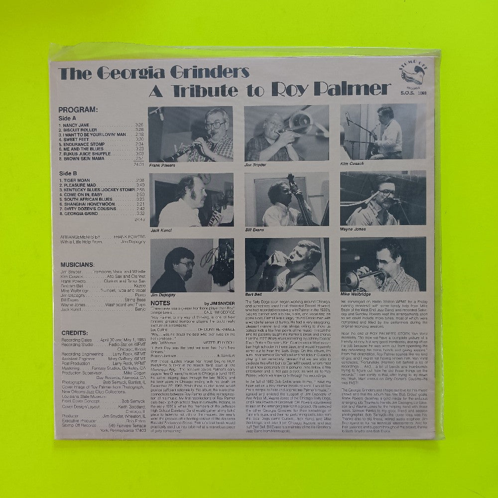 The Georgia Grinders - Tribute To Roy Palmer - 1984 - SOS 1068 - New - Sealed - Vinyl