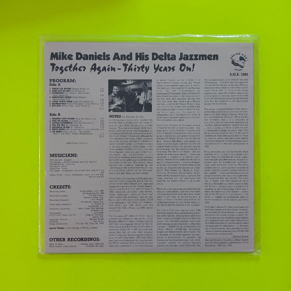 Mike Daniels & His Delta Jazzmen - Together Again - 1990 - SOS 1203 - New - Sealed - Vinyl