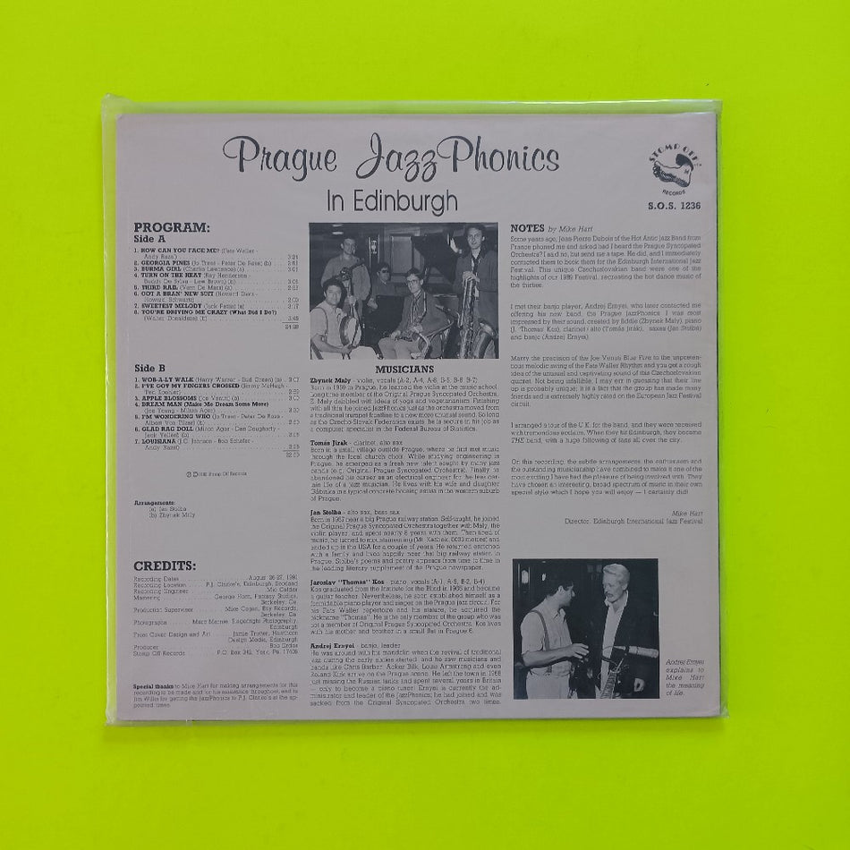 The Prague Jazzphonics - In Edinburgh - 1992 - SOS 1236 - New - Sealed - Vinyl