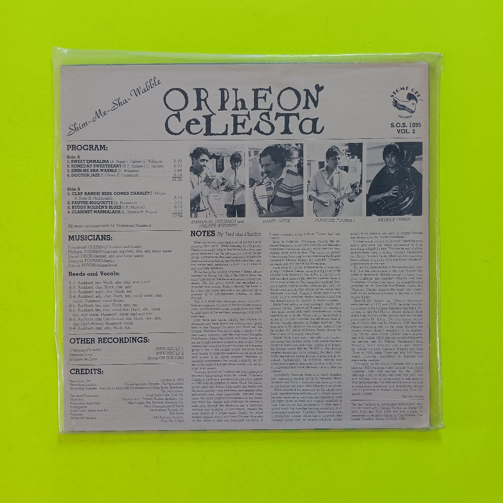 Orpheon Celesta - Shim-Me-Sha-Wabble - 1984 - SOS 1095 - New - Sealed - Vinyl