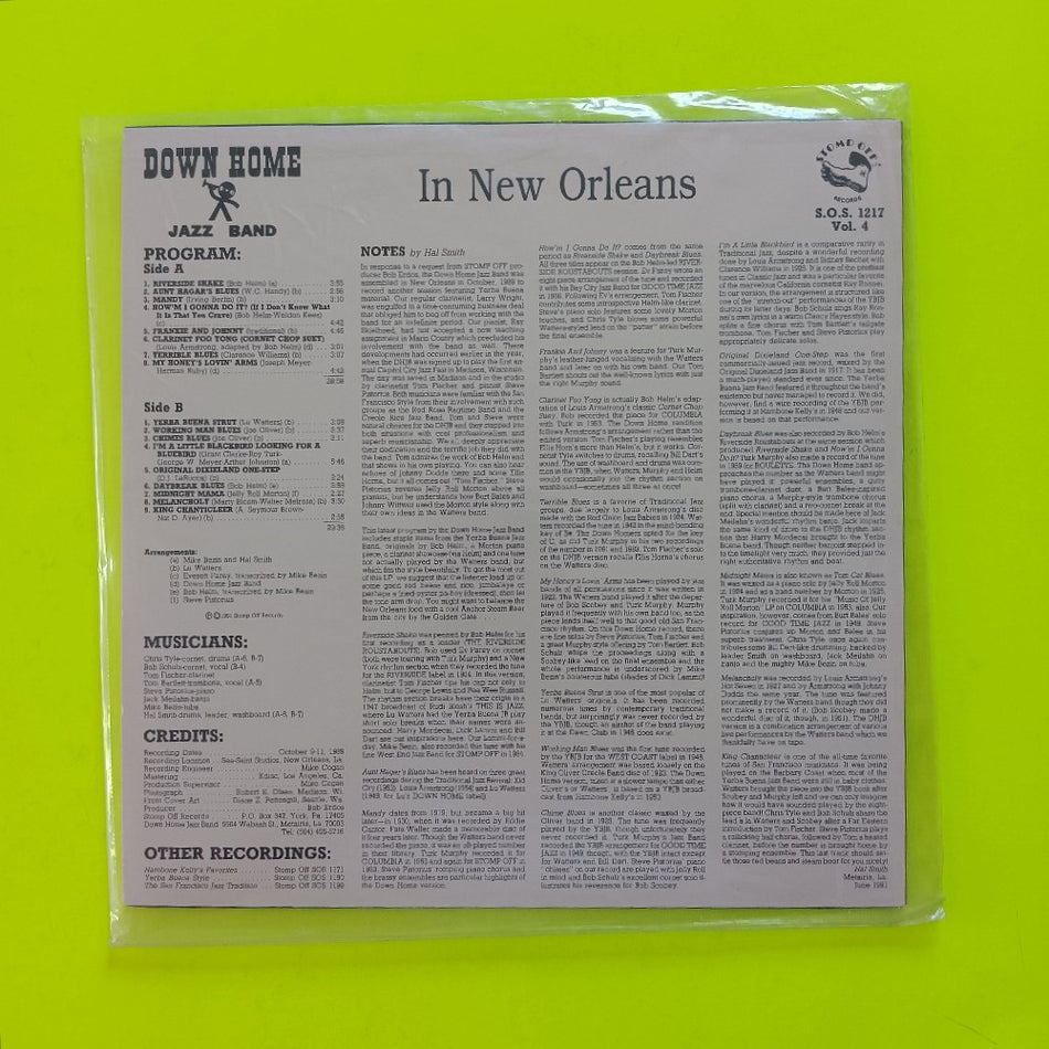Down Home Jazz Band - Vol. 4 In New Orleans - 1991 - SOS 1217 - New - Sealed - Vinyl