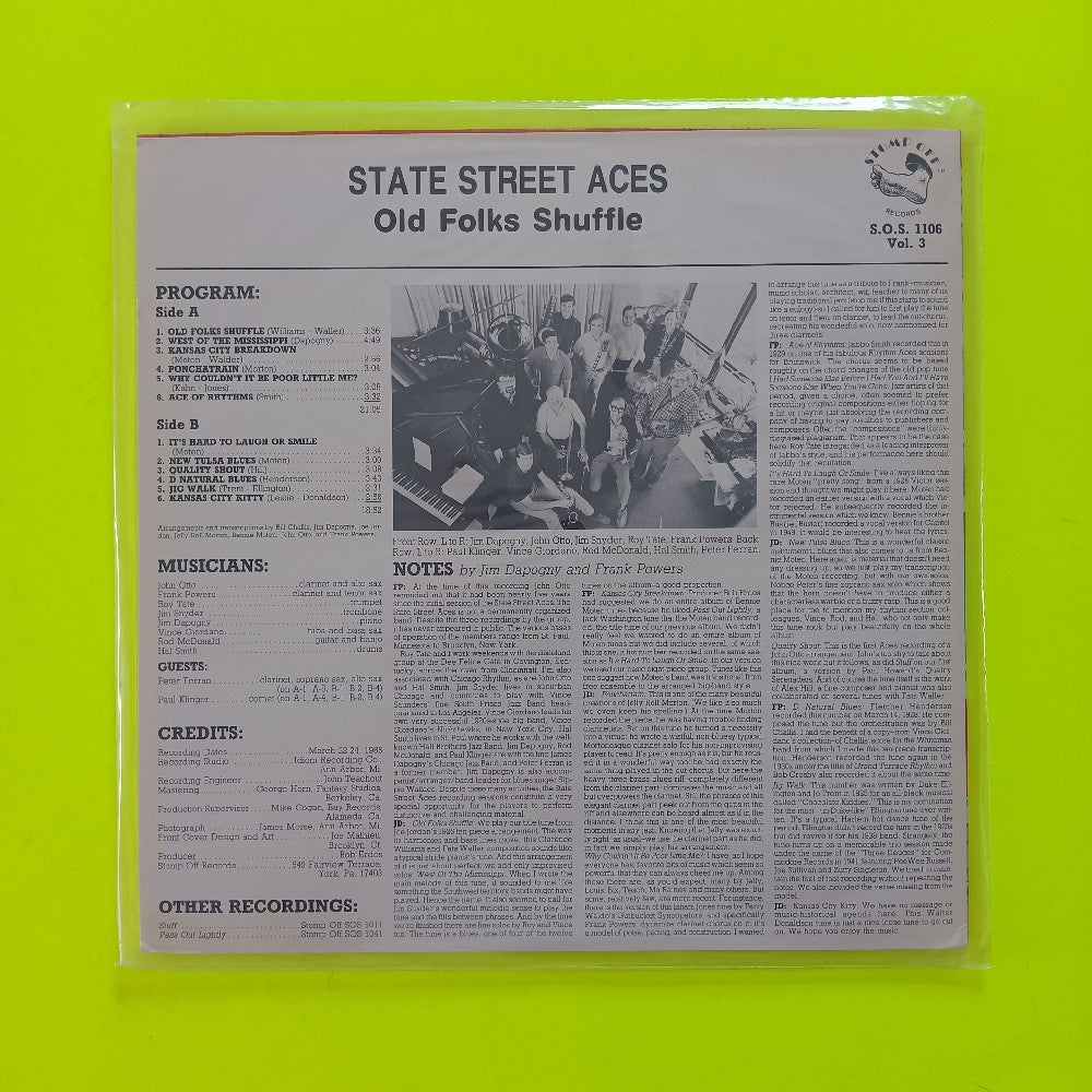 State Street Aces - Old Folks Shuffle - 1986 - SOS 1106 - New - Sealed - Vinyl