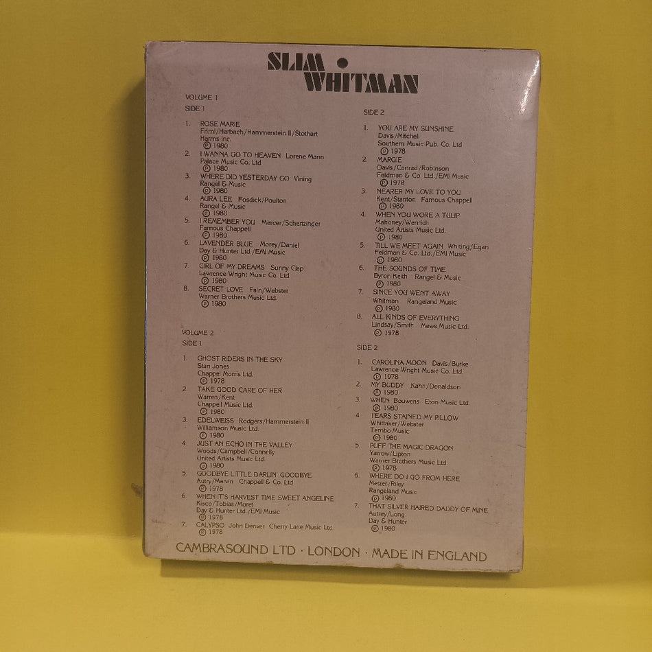 Slim Whitman - Slim Whitman Vol 2 2X TAPE UK - 1981 - CRT019 - New - Sealed - Cassettes