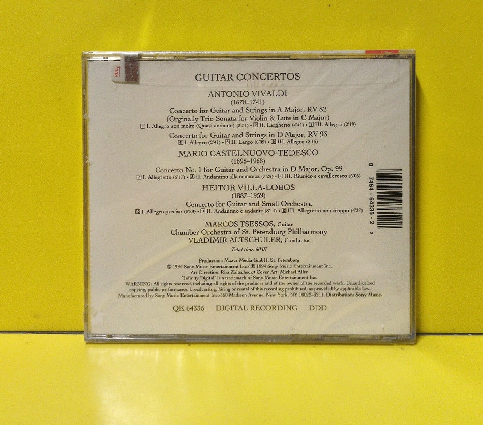 Antonio Vivaldi, Heitor Villa-Lobos - Guitar Concertos - 1994 - QK 64335 - New - Sealed - CDs