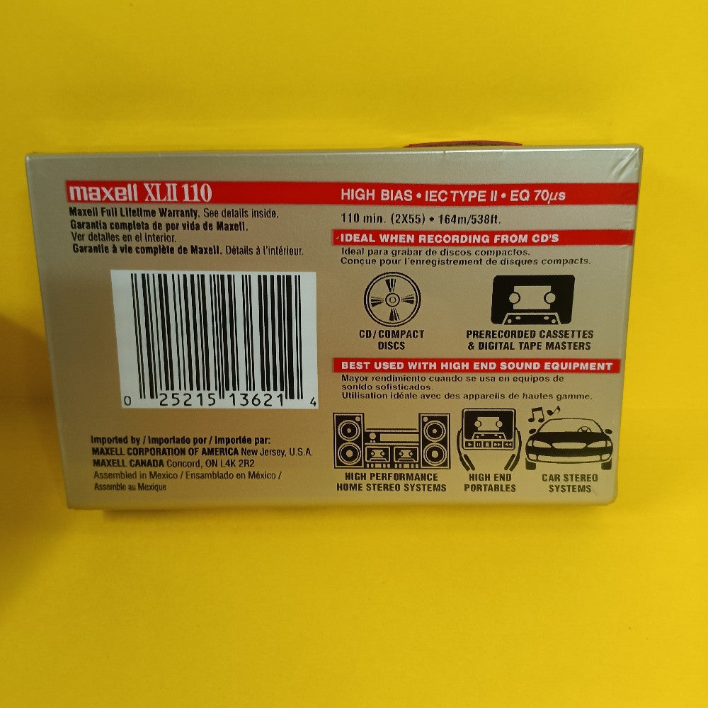 Box Of 10x Maxell XLII 110 Cassette Tapes New - Blank Media