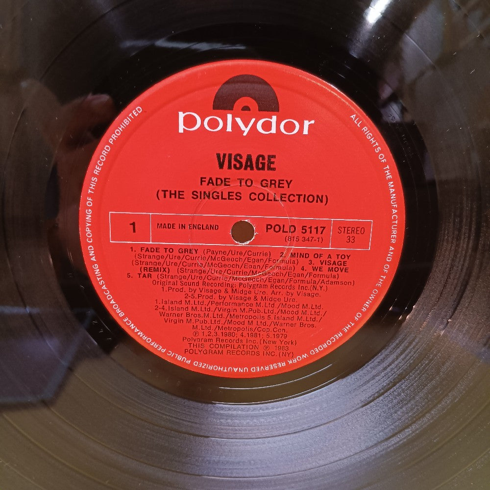 Visage - Fade To Grey The Singles Collection UK - 1983 - POLD 5117 - Used - VG+ - Vinyl