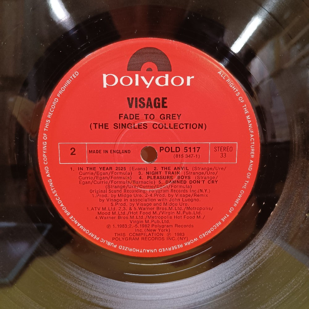 Visage - Fade To Grey The Singles Collection UK - 1983 - POLD 5117 - Used - VG+ - Vinyl