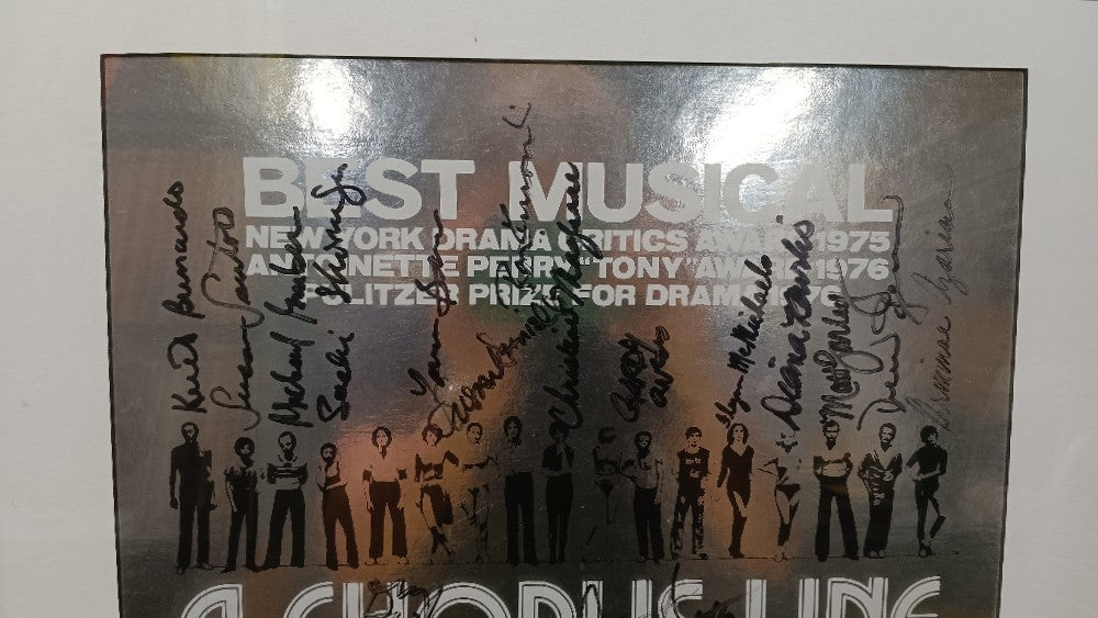 A Chorus Line CAST SIGNED Best Musical 1975 Framed Poster - 1975 - Used - Art