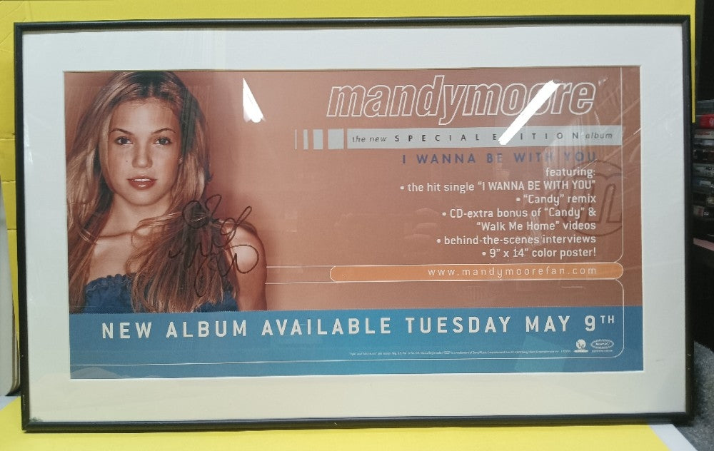 Mandy Moore - I Wanna Be With You SIGNED PROMO Poster - 2000 - Used - Art