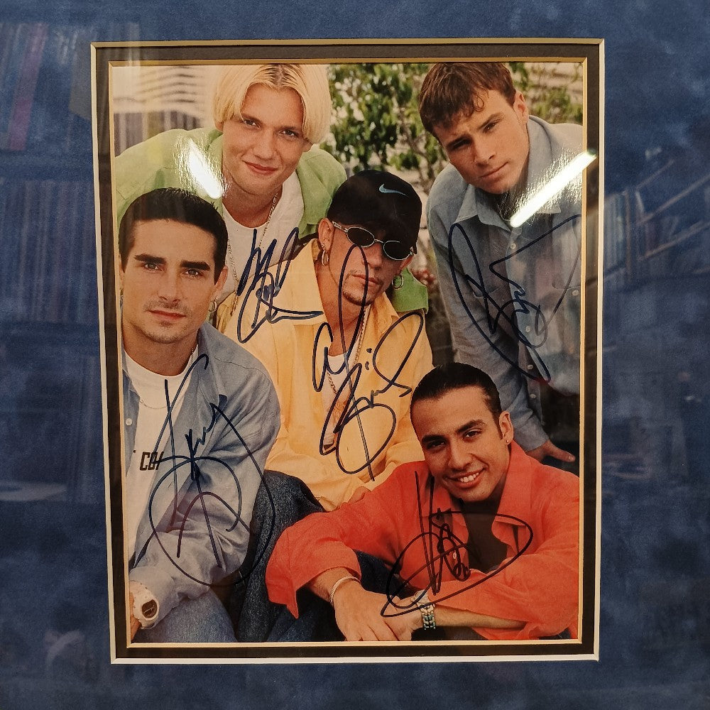 Backstreet Boys - Framed 5X AUTOGRAPHED Photo & Plaque - New - Art
