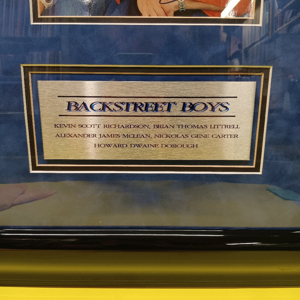Backstreet Boys - Framed 5X AUTOGRAPHED Photo & Plaque - New - Art