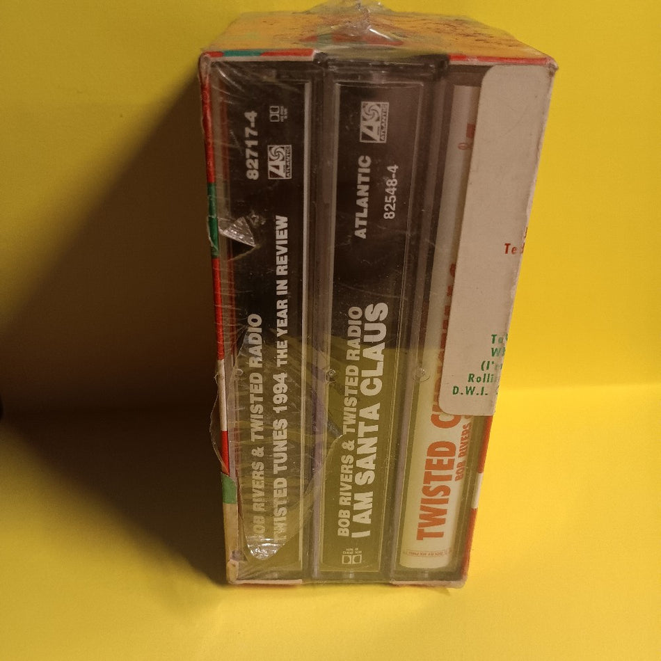 Bob Rivers & Twisted Radio - Twisted Christmas Box Set 3x Cassette - 1994 - 82714-4 - New - Sealed - Cassettes